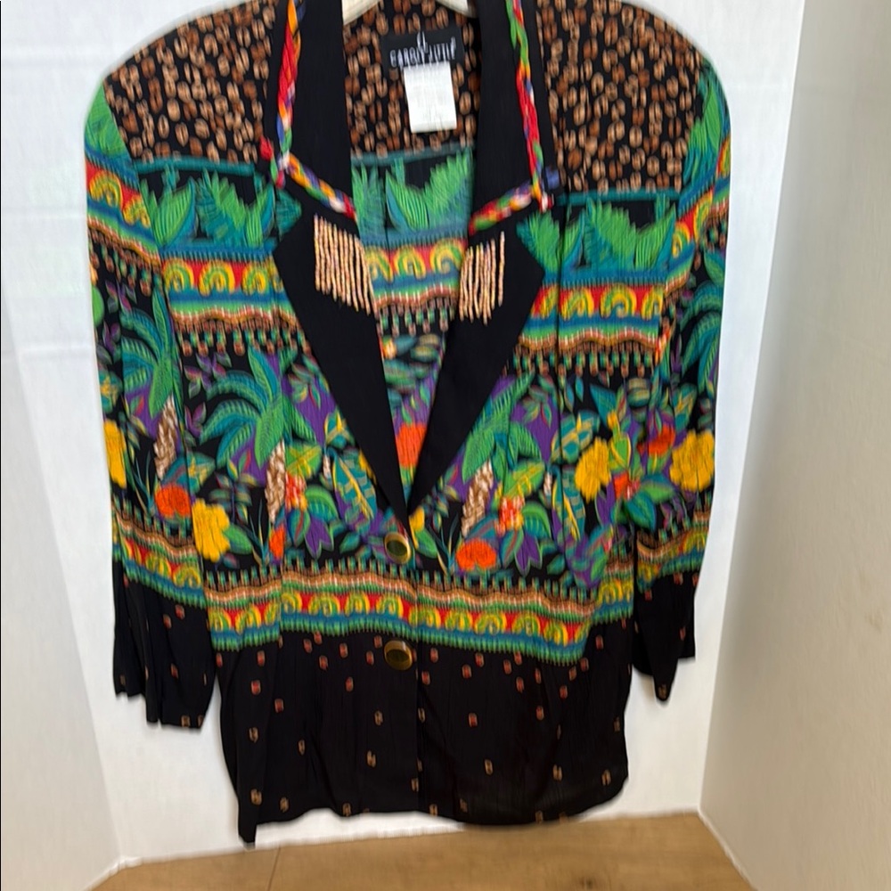 Carole Little Colorful Patterned Blazer